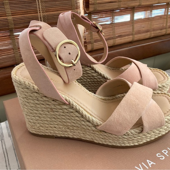 Via Spiga Pink Wedge Sandals - Picture 2 of 3